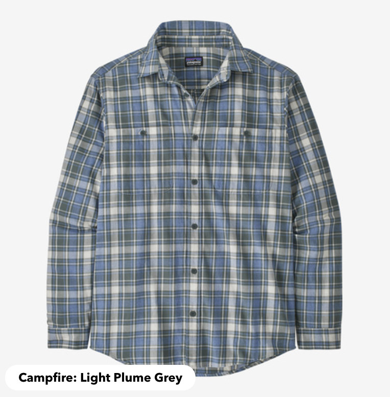 Patagonia M's L/S Pima Cotten Shirt-light Plume Grey image 0