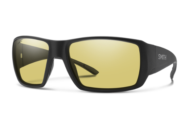 Smith Optics Guide's Choice XL Matte Black/ChromaPop Glass Polarized Low Light Yellow image 0