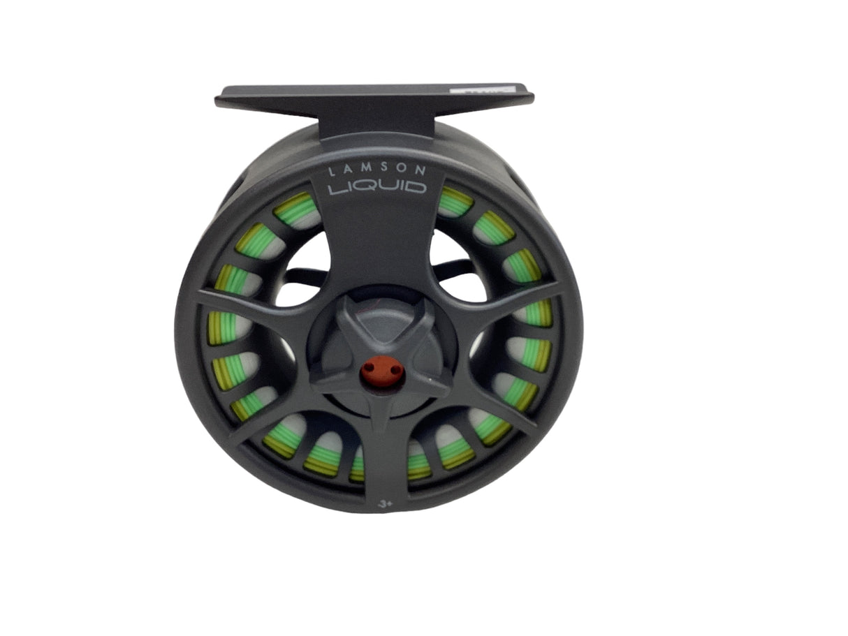 Used (But Never Used) Lamson Liquid -3+ Fly Reel In The Color "Smoke" image 2