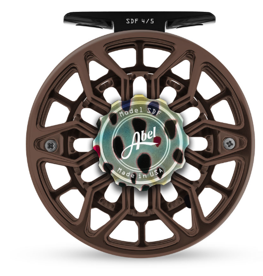 Abel SDF 4/5 Ported Fly Reel - Dark Brown w/ Native Brown Drag Knob image 0