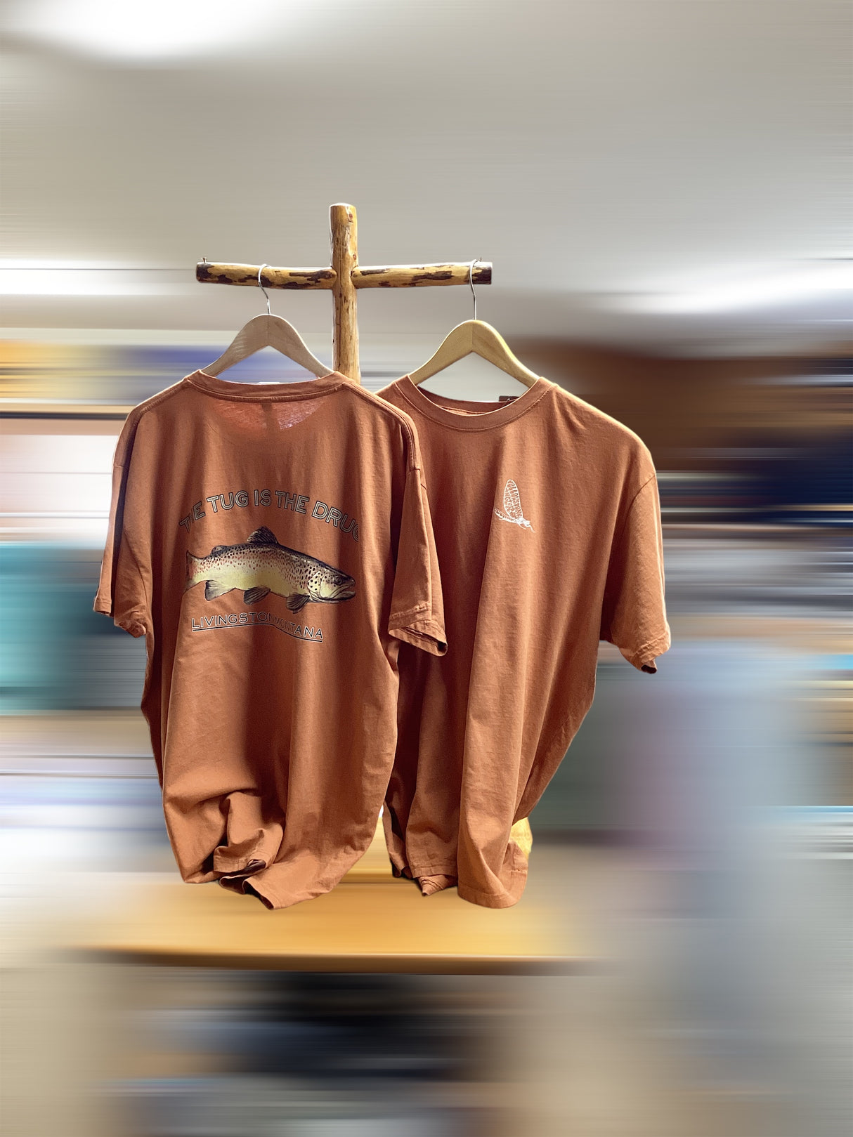 Yellowstone Angler "Tug is the drug" SS Shirt w/ Mayfly Logo image 0