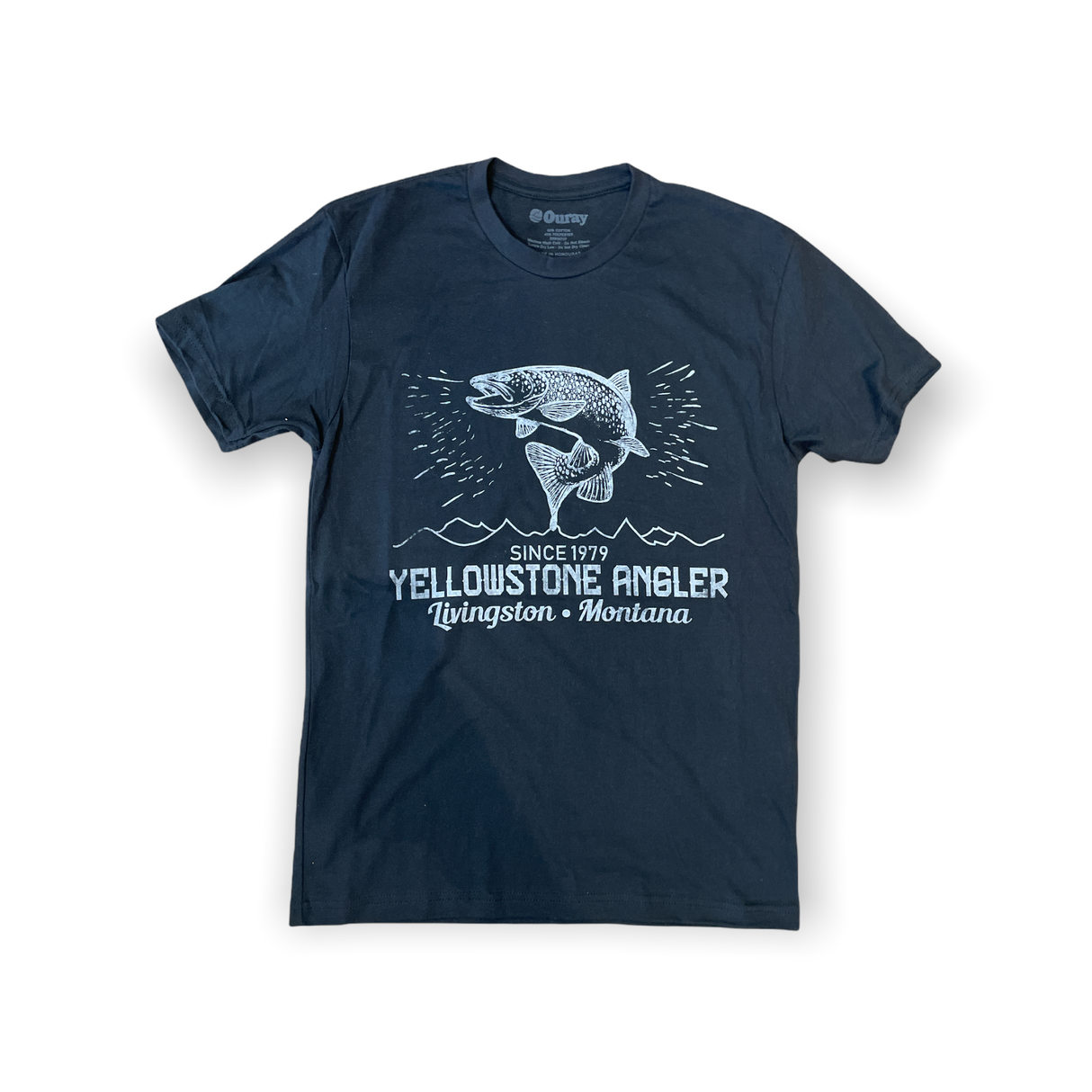 Yellowstone Angler Trout Outline T-Shirt image 1