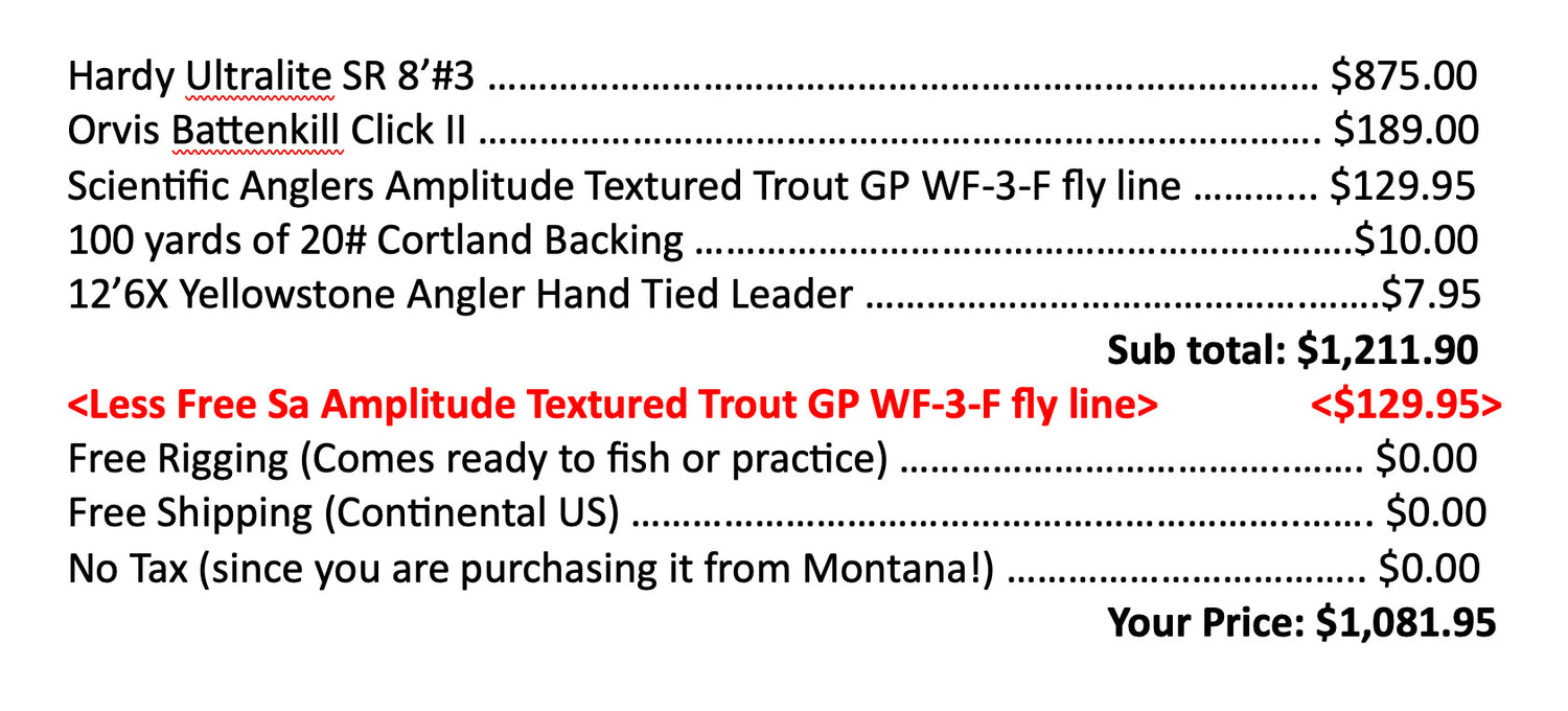Hardy Ultralite SR 3-Weight Outfit