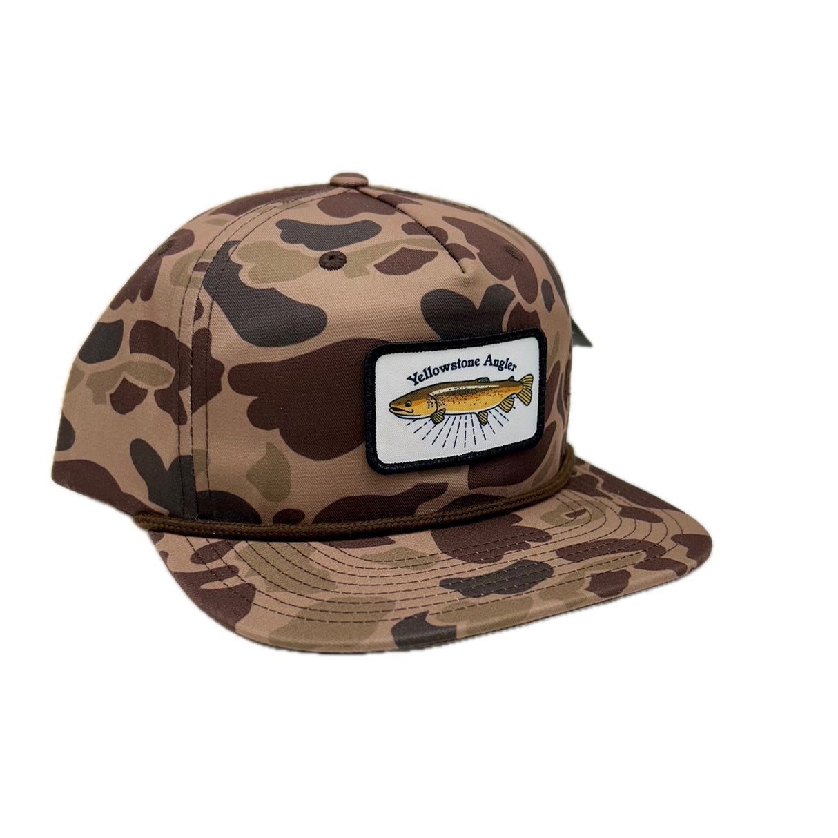 Yellowstone Angler Brown Trout Logo Hat - Bark DC/Brown