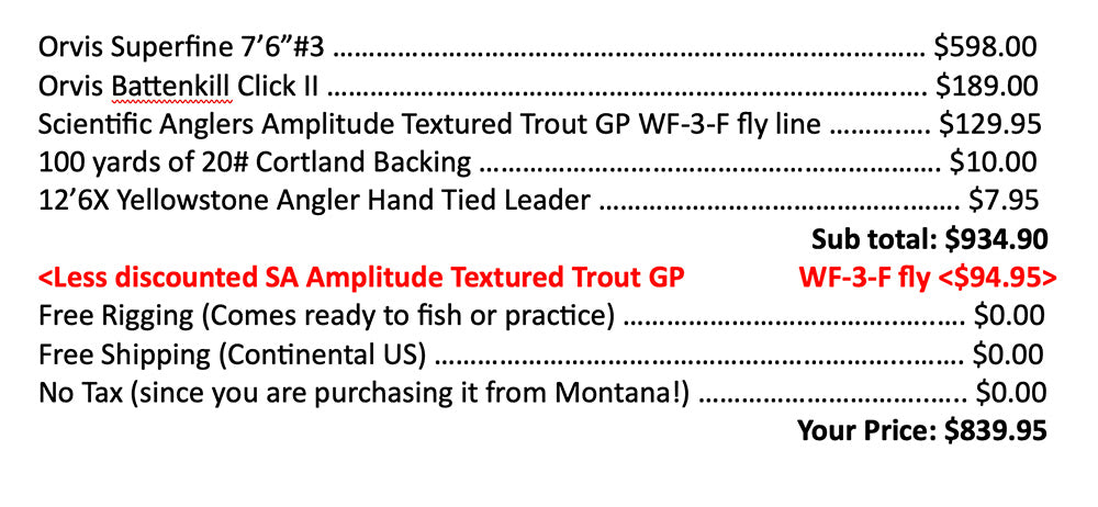 Orvis Superfine Graphite 3-Weight Outfit