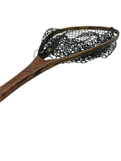 Driftless Handmade Wood Landing Net "Mid Length" #232 Quilted Sapele