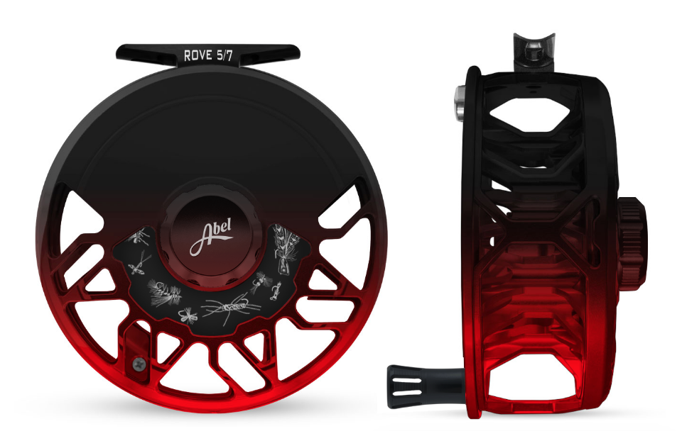 Abel Rove Reel - 5/7 Black/Red Fade-Black Handle