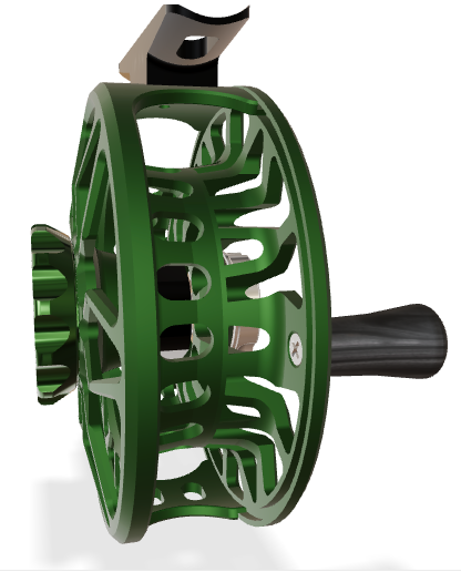 Abel SDF 5/6 Ported- Deep Green w/ Deep Green Drag Knob and Ebony handle