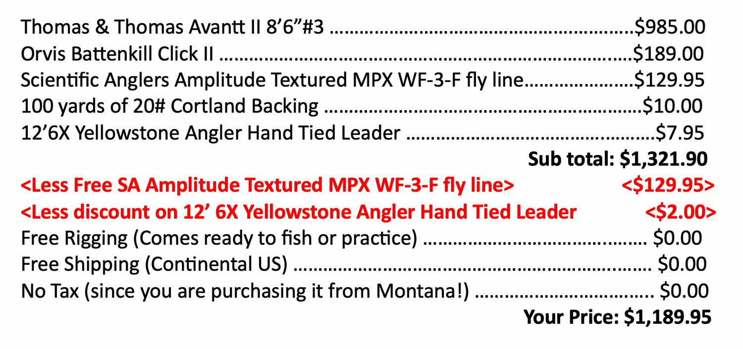 Thomas & Thomas Avantt II - Best Powerful 3-Weight Outfit