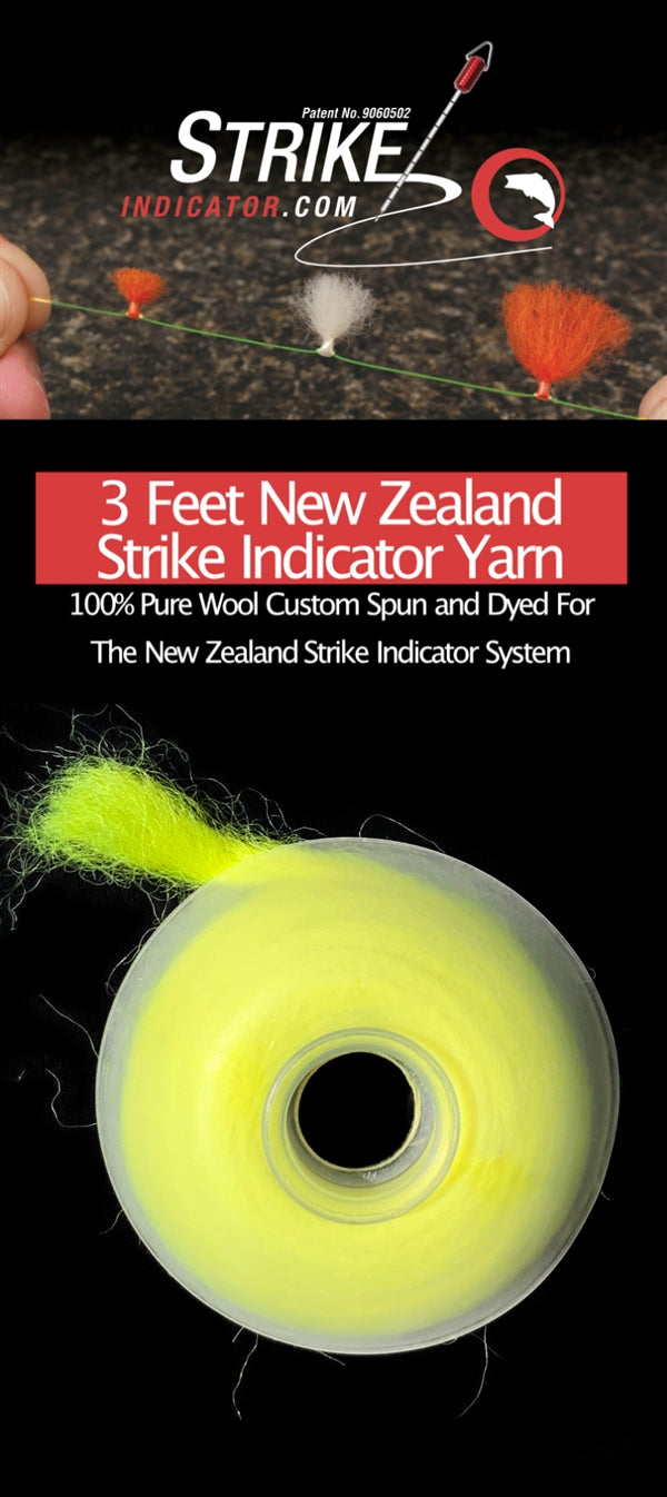 New Zealand Strike Indicator Individual Wool Yarn Spools
