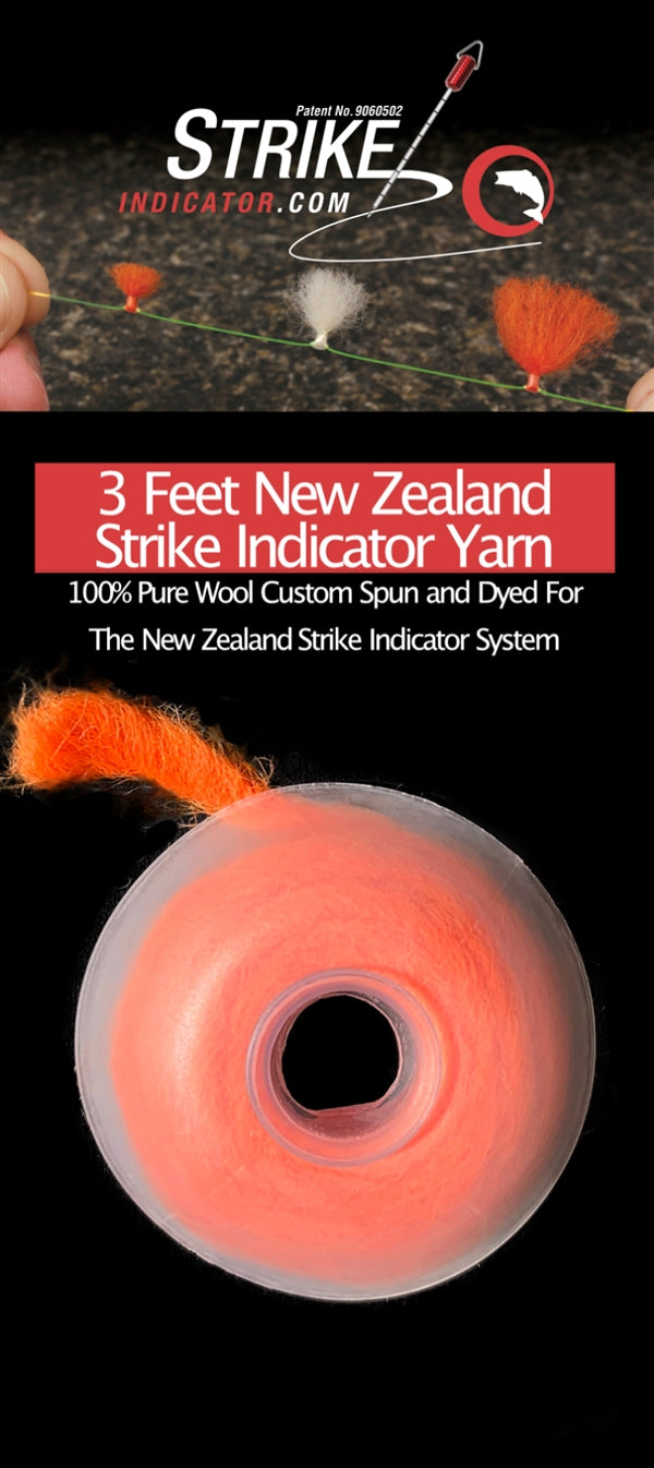 New Zealand Strike Indicator Individual Wool Yarn Spools