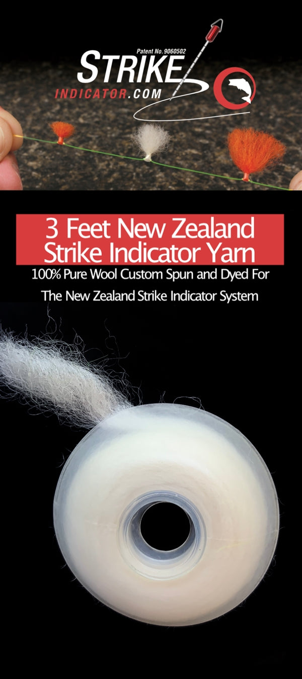 New Zealand Strike Indicator Individual Wool Yarn Spools