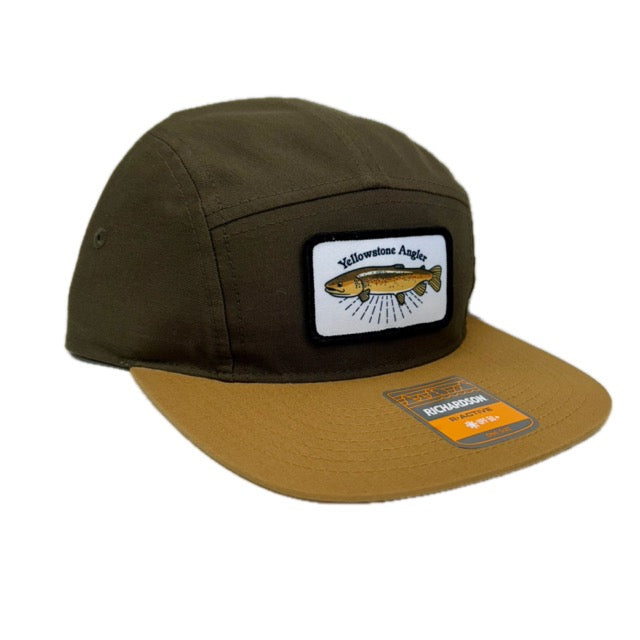 Yellowstone Angler Brown Trout Logo Hat - Dk Loden/Biscuit