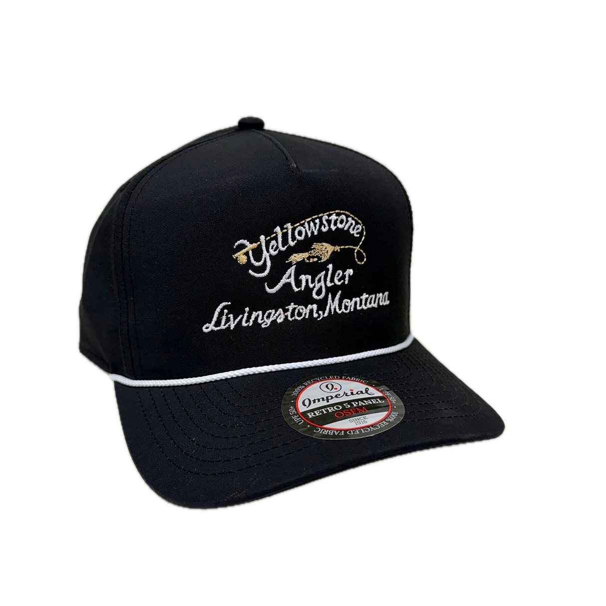 Yellowstone Angler Retro 5 Panel Logo Hat