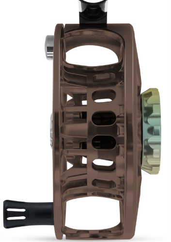 Abel SDF 4/5 Ported Fly Reel - Dark Brown w/ Native Brown Drag Knob image 1