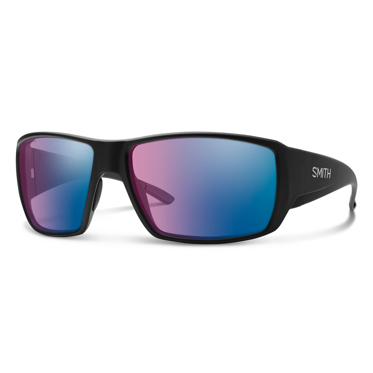 Smith Optics Guide's Choice Matte Black/ChromaPop Glass Polarchromic Rose Blue Mirror