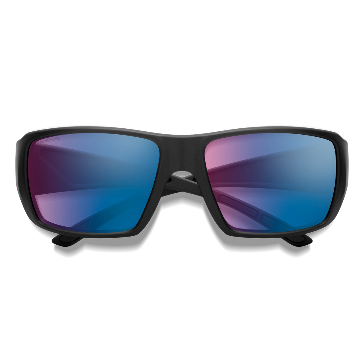 Smith Optics Guide's Choice XL Matte Black/ChromaPop Glass Polarchromic Rose Blue Mirror