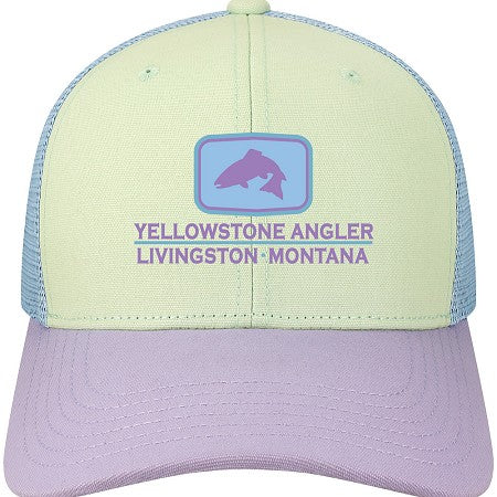 Yellowstone Angler Mid Profile Structured Trout Icon Logo Hat - YOUTH