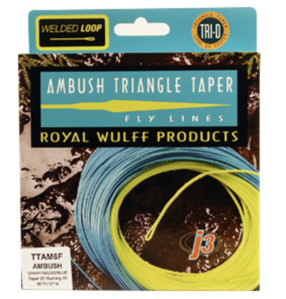 フライライン  Wulff Ambush Floating #4 Royal Wulff Products Ambush Triangle Taper Fly Line – Yellowstone