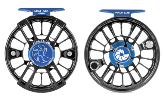 blue nautilus fly reels CCF-X2 6/8 Fathom 10/12 and Silver King Nautilus X-Series Reel Custom Colors