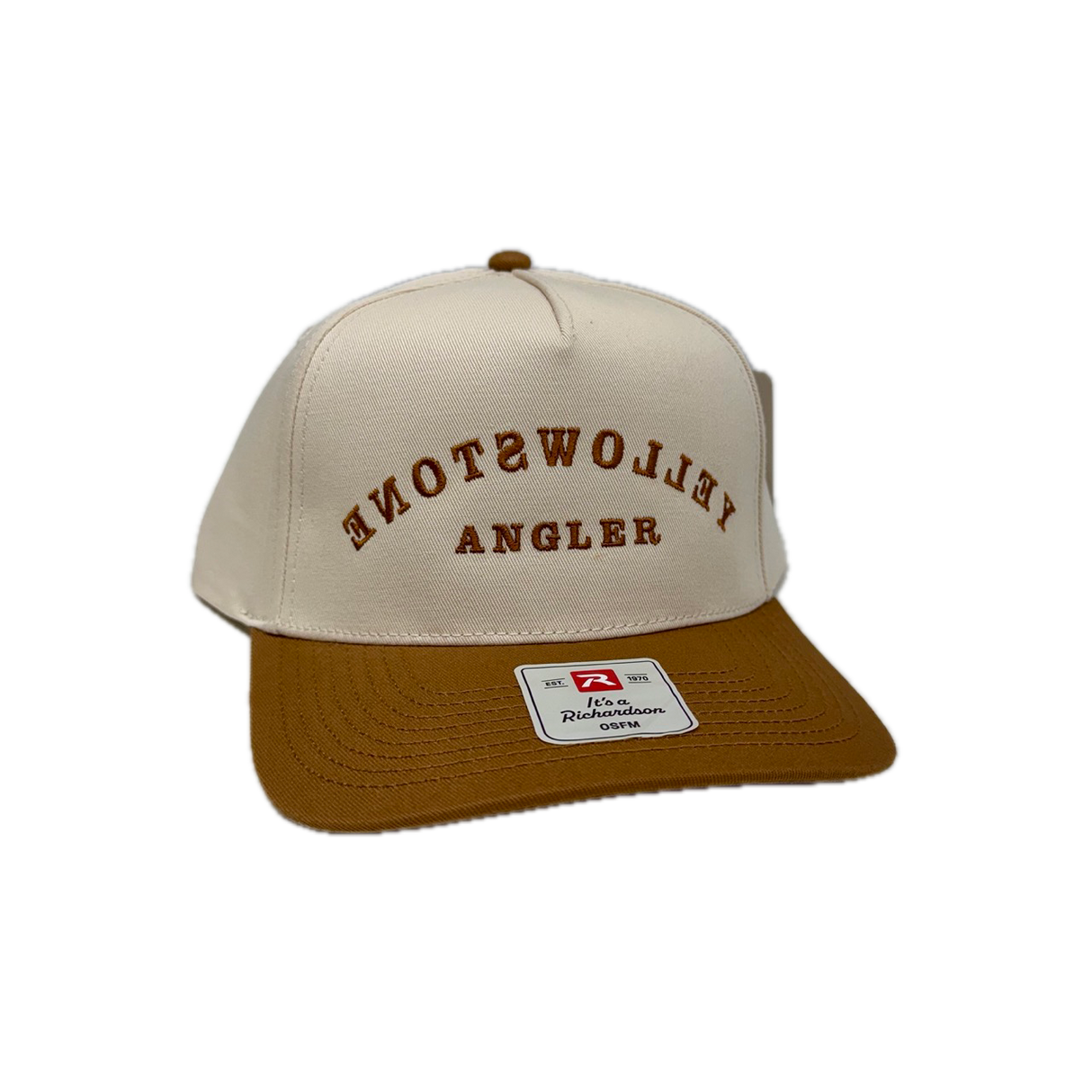 Yellowstone Angler Backwards Text Hat - Cream/Caramel