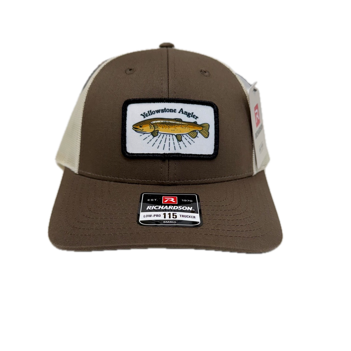 Yellowstone Angler Brown Trout Logo Hat - Choc. Chip/Birch