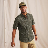 Orvis Tech Chambray Short-Sleeve Work Shirt with Yellowstone Angler Logo M's