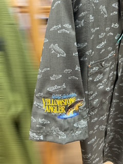 Orvis Tech Chambray Short-Sleeve Work Shirt with Yellowstone Angler Logo M's