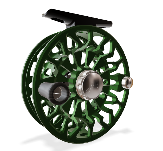 Abel SDF 5/6 Ported- Deep Green w/ Deep Green Drag Knob and Ebony handle