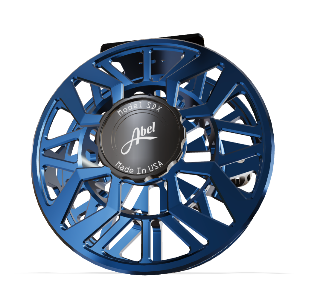 Abel SDX Reel - 9/11 Ported - Deep Blue - Black Handle and Drag Knob