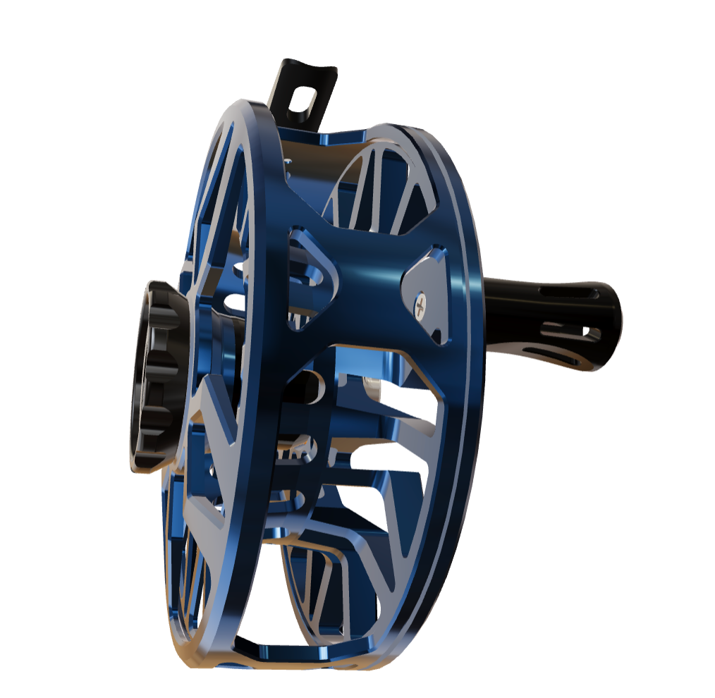 Abel SDX Reel - 9/11 Ported - Deep Blue - Black Handle and Drag Knob