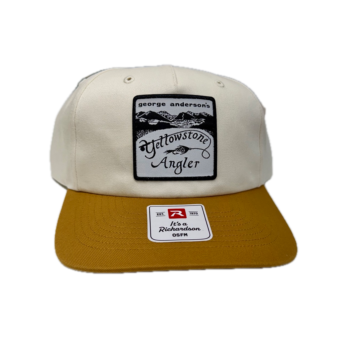Yellowstone Angler "Shop Sign" Logo Hat - Cream/Wheat