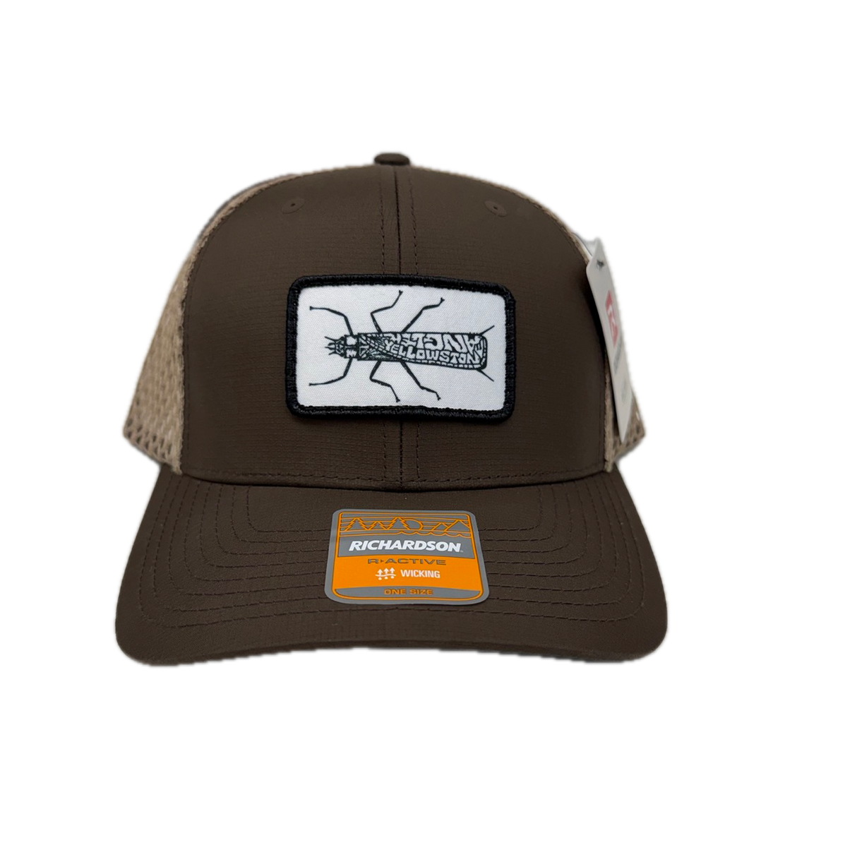 Yellowstone Angler Stonefly Logo Hat - Brown/Khaki Performance Mesh
