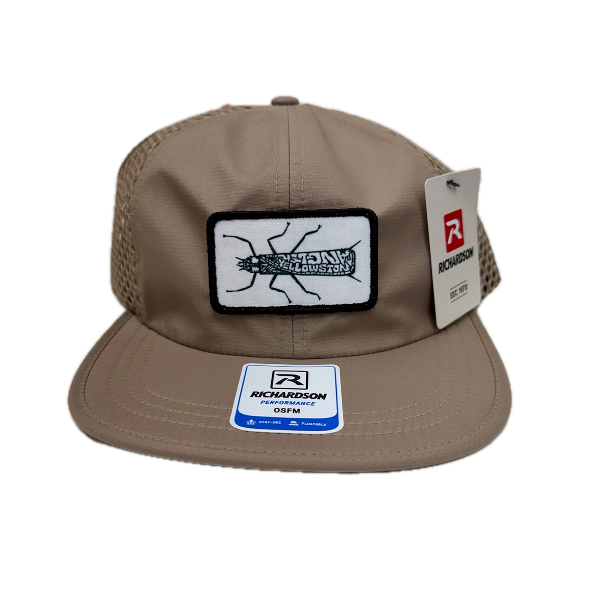 Yellowstone Angler Stonefly Logo Hat - Performance Mesh Khaki