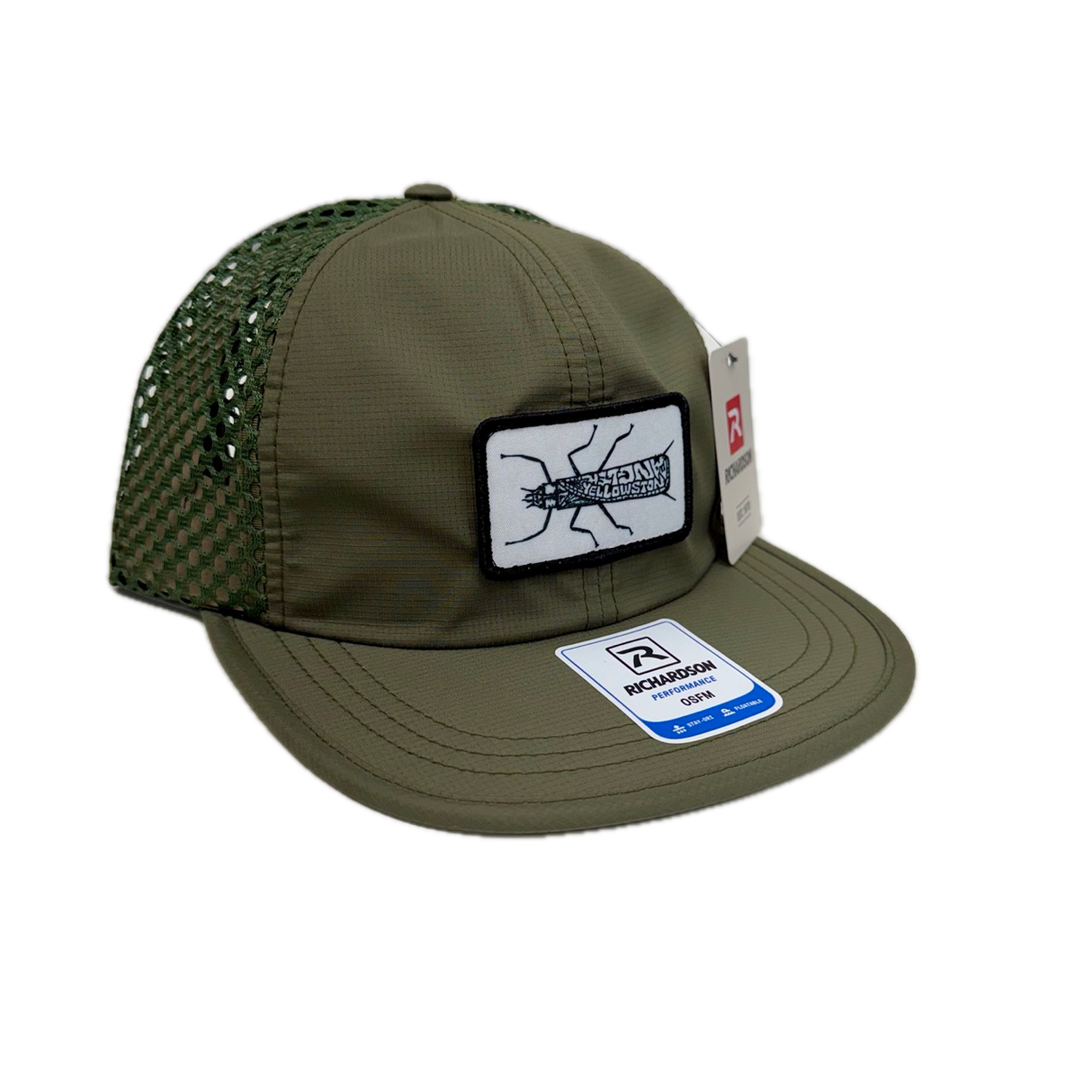 Yellowstone Angler Stonefly Logo Hat - Performance Mesh Olive