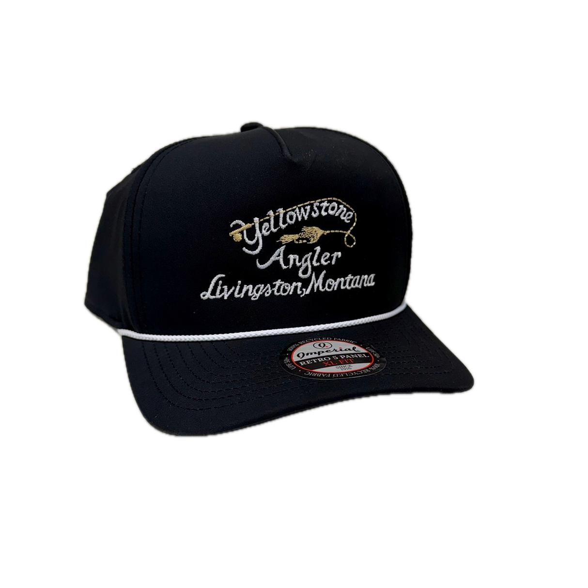Yellowstone Angler Retro 5 Panel Logo Hat