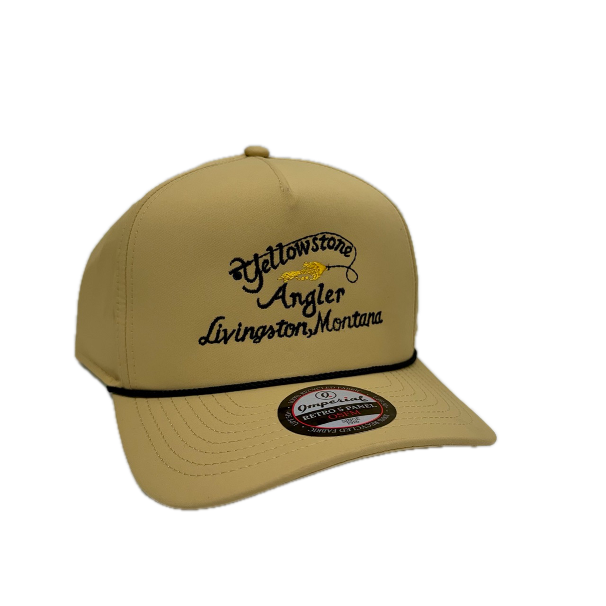 Yellowstone Angler Retro 5 Panel Logo Hat