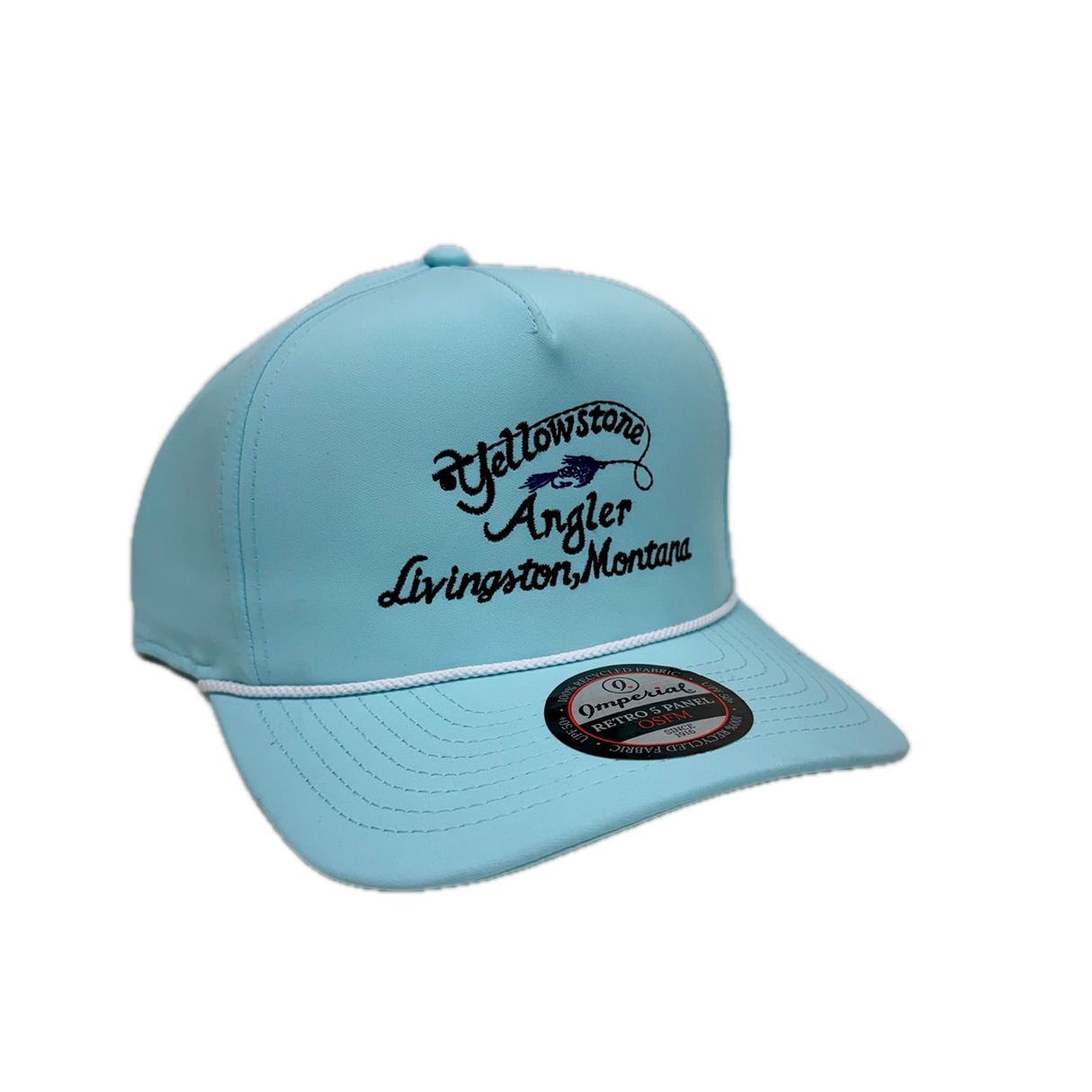 Yellowstone Angler Retro 5 Panel Logo Hat