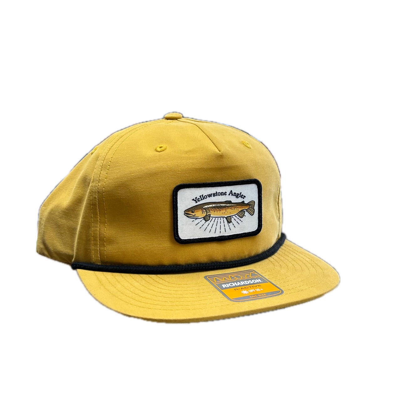 Yellowstone Angler Brown Trout Logo Hat - Biscuit/Black