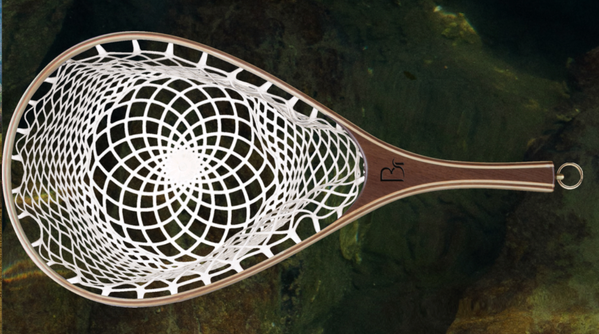 Blue Ribbon Nets Bighorn-Large Ash/Walnut Standard Handle AquaFade Ultralight Net image 0