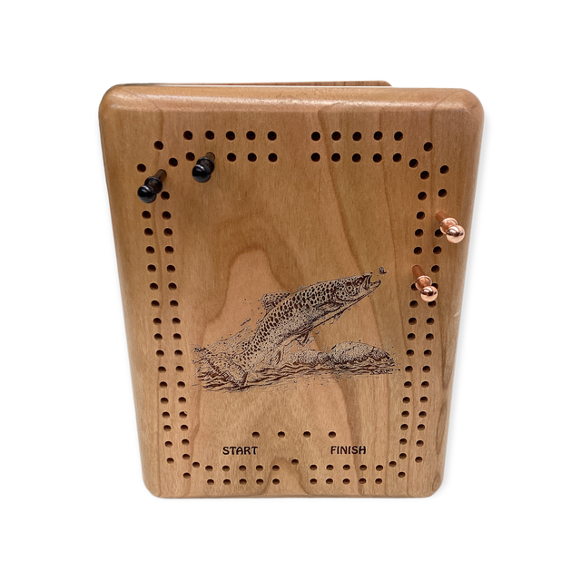 Stonefly Studio River Map Cribbage Board/Box image 0