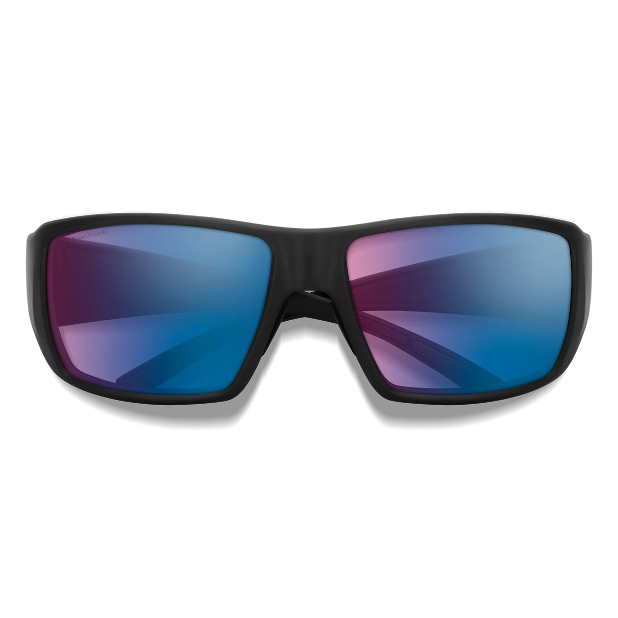 Smith Optics Guide's Choice Matte Black/ChromaPop Glass Polarchromic Rose Blue Mirror