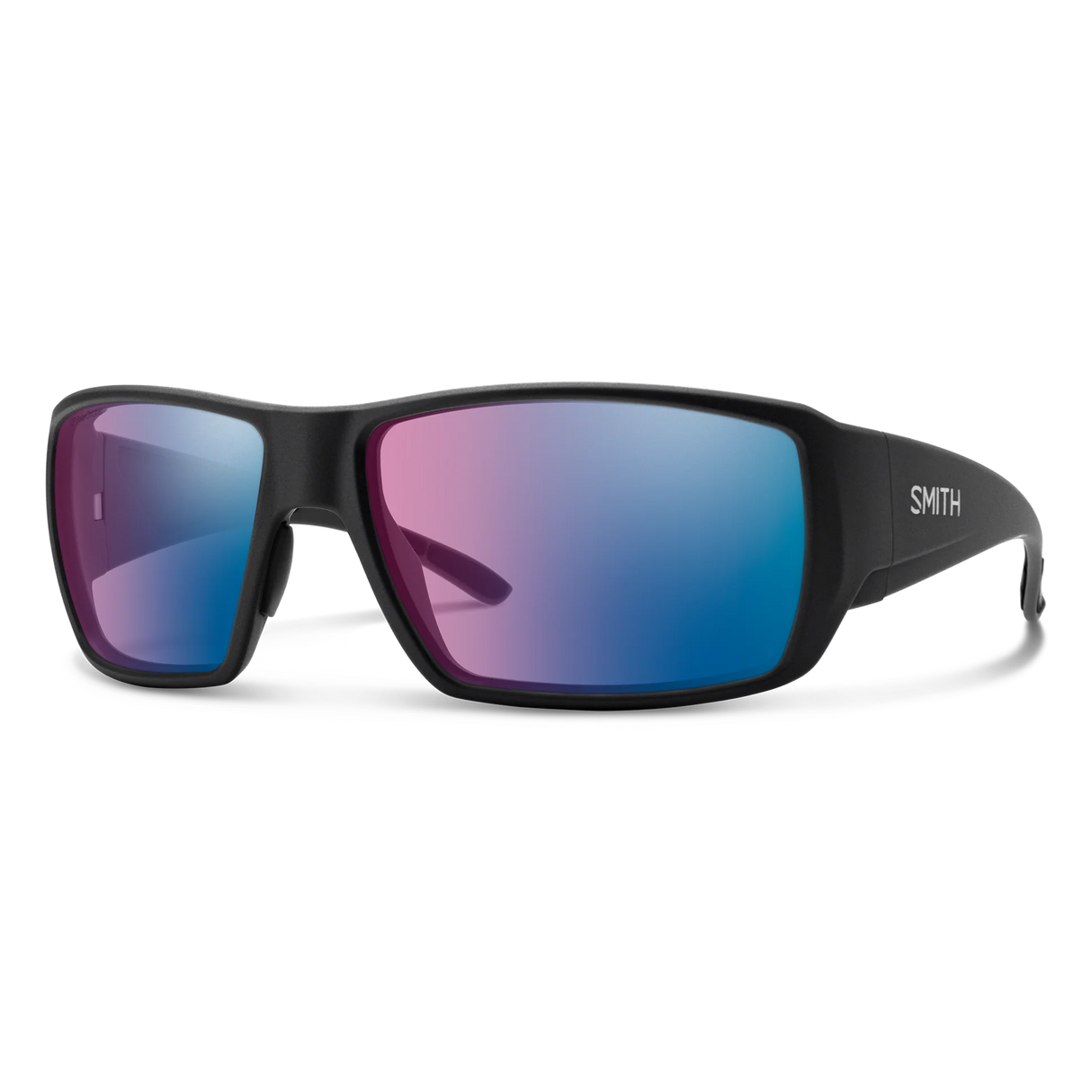 Smith Optics Guide's Choice XL Matte Black/ChromaPop Glass Polarchromic Rose Blue Mirror