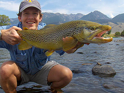 Posing with catch on Yellowstone river