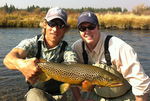 Wade fishing in Yellowstone