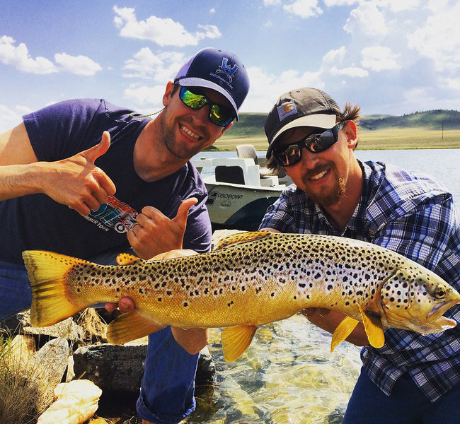 Friends with brown trout