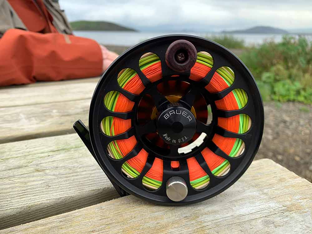 Bauer RX2 Fly Reel with Dark Green Spool