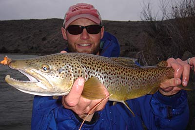 Fly fishing at dusk