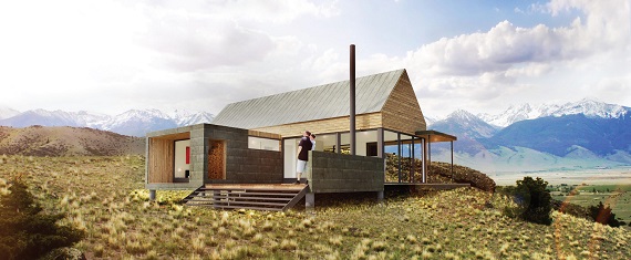 An open ranch house in the Rocky Mountains