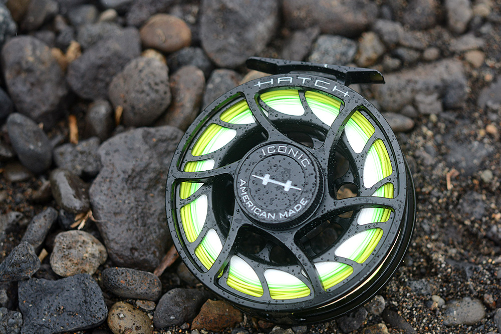 Hatch Iconic 7 Plus Fly Reel Mid Arbor / Black/Silver